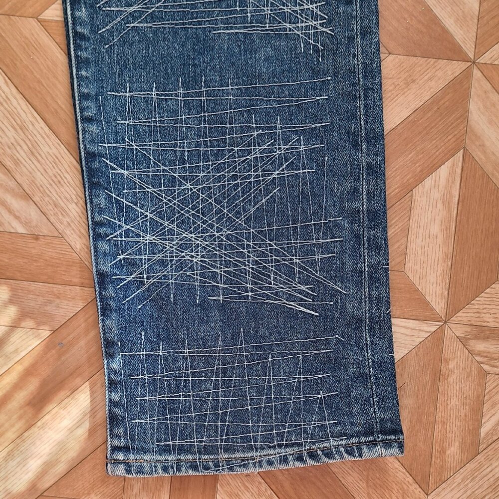 Levi's Made & Crafted 511 Slim Denim Jeans Made in Japan W38 Selvedge Boro - Picture 12 of 16